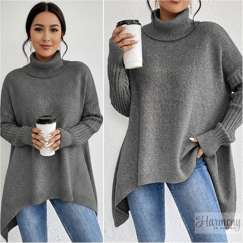 Perfectly Unbalanced Sweater  Gray
